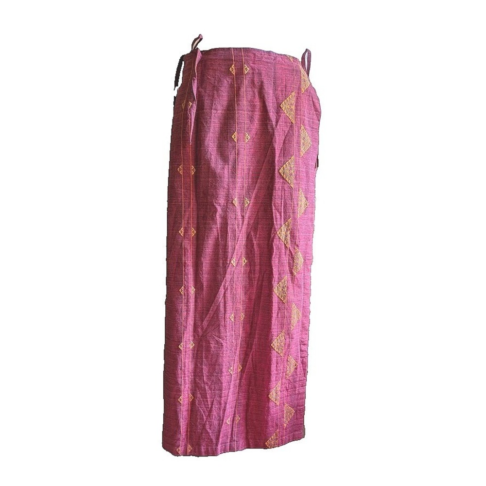 Mulberry Maxi Wrap Skirt Handwoven From Tribes of Assam One Size / M Boho Unique